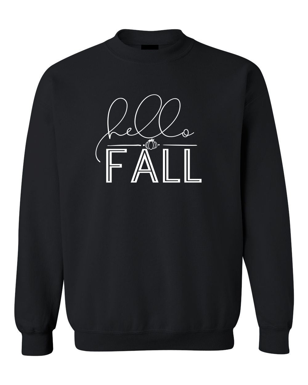 Hello Fall Graphic Crew Neck Sweatshirts | Multiple Colors - Elevated Boutique CO