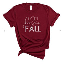 Load image into Gallery viewer, Hello Fall Graphic Tee | Multiple Colors - Elevated Boutique CO
