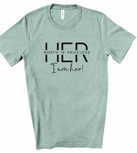 Load image into Gallery viewer, Her worth is Priceless Graphic Tee - Elevated Boutique CO
