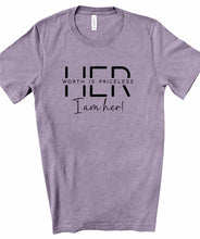 Load image into Gallery viewer, Her worth is Priceless Graphic Tee - Elevated Boutique CO
