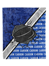 Load image into Gallery viewer, Hockey Action Minky Blanket *Multiple Colors* - Elevated Boutique CO
