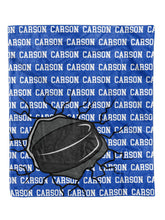 Load image into Gallery viewer, Hockey Name Repeat Minky Blanket *Multiple Colors* - Elevated Boutique CO
