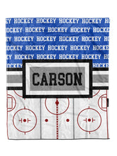 Load image into Gallery viewer, Hockey Zoom Minky Blanket *Multiple Colors* - Elevated Boutique CO
