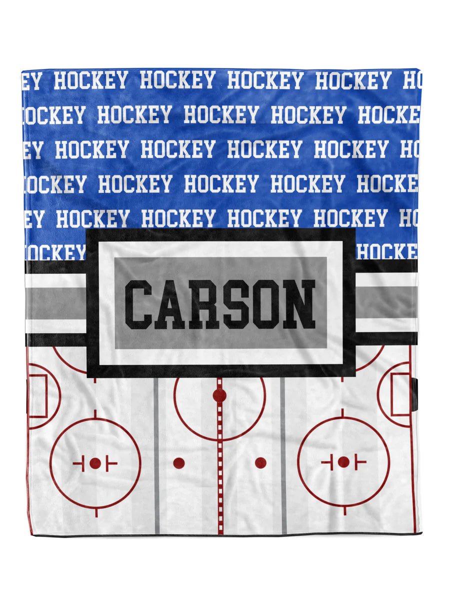 Hockey Zoom Minky Blanket *Multiple Colors* - Elevated Boutique CO