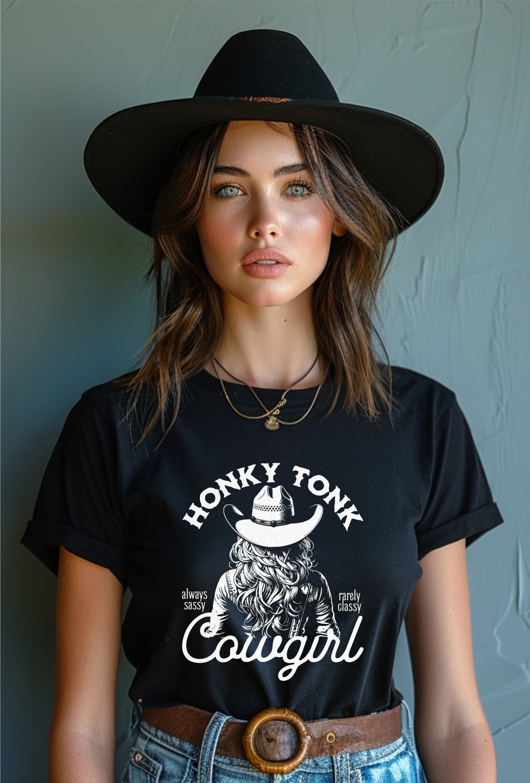 Honky Tonk Cowgirl Graphic Tee | Multiple Colors - Elevated Boutique CO