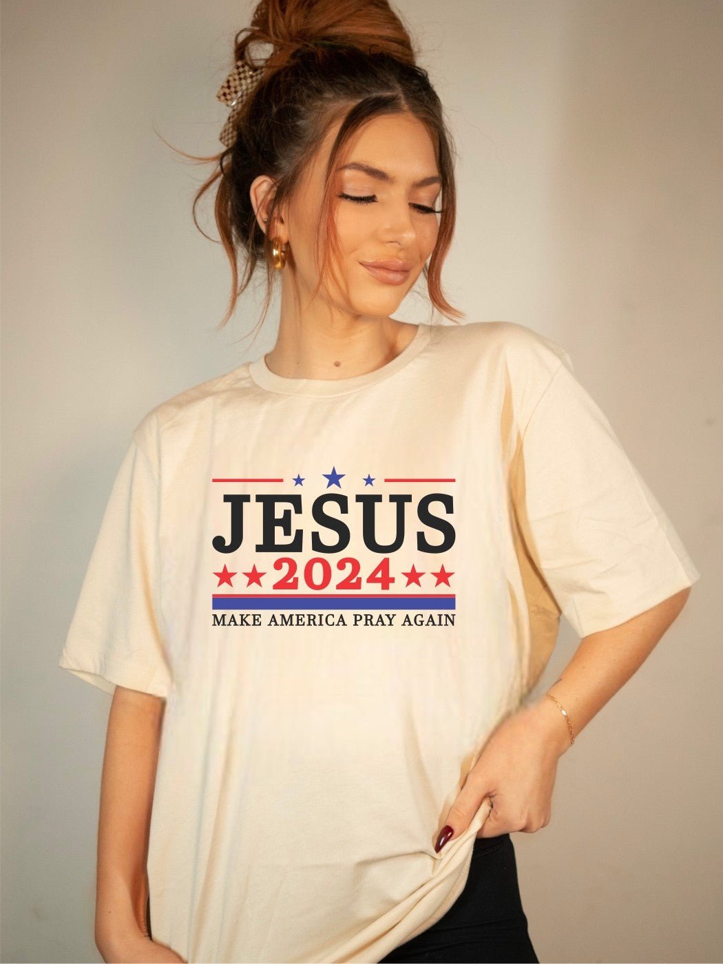 Jesus 2024 Make America Pray Again Graphic Tee | Multiple Colors - Elevated Boutique CO