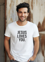 Load image into Gallery viewer, Jesus Loves You Graphic Tee | Multiple Colors - Elevated Boutique CO
