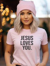 Load image into Gallery viewer, Jesus Loves You Graphic Tee | Multiple Colors - Elevated Boutique CO
