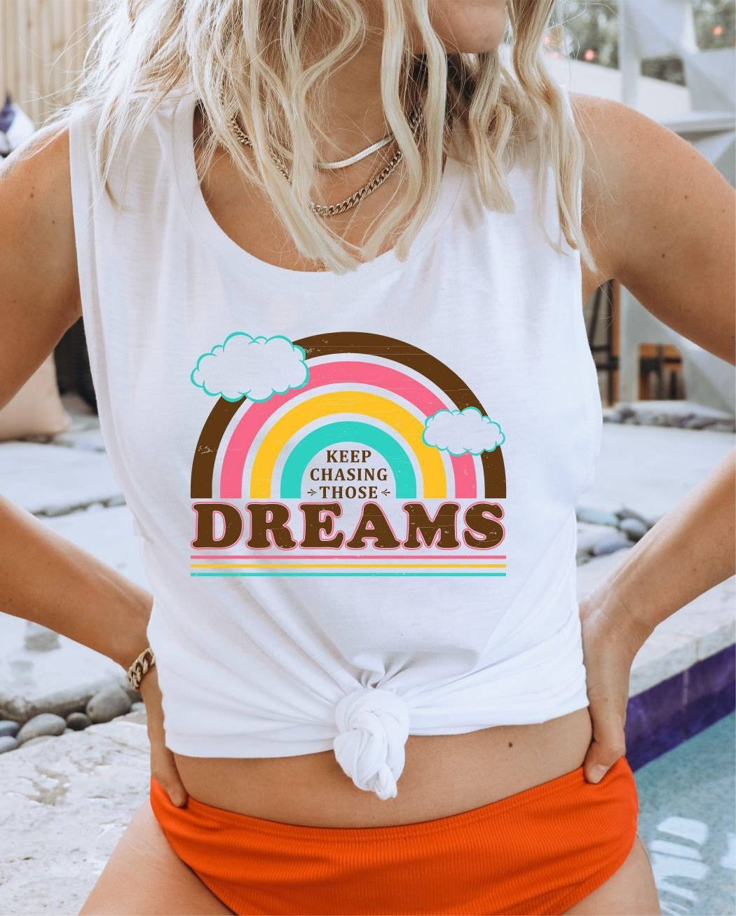 Keep Chasing Those Dreams Muscle Graphic Tank | Multiple Colors - Elevated Boutique CO
