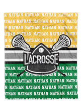 Load image into Gallery viewer, Lacrosse Name Repeat Minky Blanket *Multiple Colors* - Elevated Boutique CO
