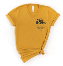 Load image into Gallery viewer, Let Them V Neck Graphic Tee | Multiple Colors - Elevated Boutique CO
