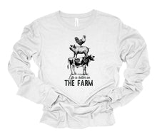 Load image into Gallery viewer, Life is Better on the Farm Long Sleeve Graphic Tee | Multiple Colors - Elevated Boutique CO
