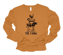 Load image into Gallery viewer, Life is Better on the Farm Long Sleeve Graphic Tee | Multiple Colors - Elevated Boutique CO
