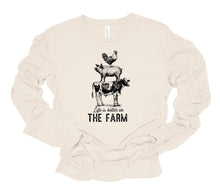 Load image into Gallery viewer, Life is Better on the Farm Long Sleeve Graphic Tee | Multiple Colors - Elevated Boutique CO
