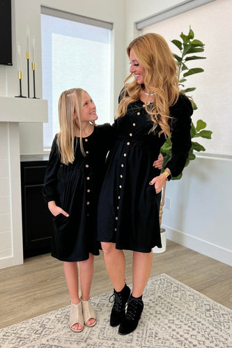 Matching Bailey Button Dress-#3-Black - Elevated Boutique CO