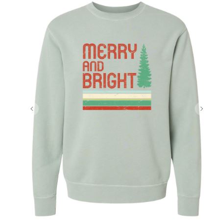 Merry and Bright Graphic Sweatshirt - Elevated Boutique CO