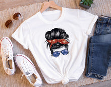 Load image into Gallery viewer, Messy Bun Patriotic Graphic Tee | Multiple Colors - Elevated Boutique CO
