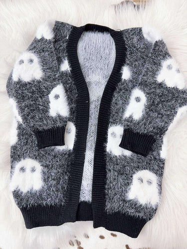 Mommy and Me Fuzzy Halloween Cardi - Elevated Boutique CO