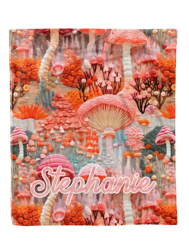 Mushroom Forest Custom Minky Blanket - Elevated Boutique CO