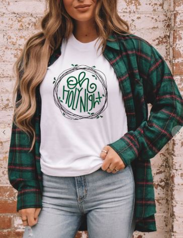 Oh Holy Night Graphic Tee - Elevated Boutique CO