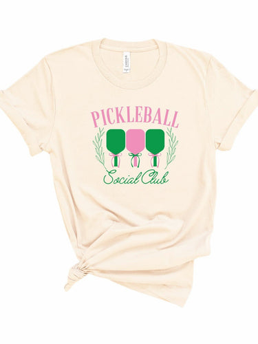 Pickle Ball Social Club Graphic Tee | Multiple Colors - Elevated Boutique CO