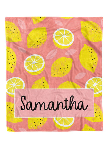 Pink Lemonade Custom Minky Blanket - Elevated Boutique CO