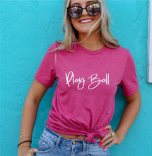 Load image into Gallery viewer, Play Ball Graphic Tee | Multiple Colors - Elevated Boutique CO
