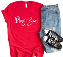 Load image into Gallery viewer, Play Ball Graphic Tee | Multiple Colors - Elevated Boutique CO
