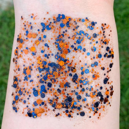 (PRE - SALE) Organic Hair, Face and Body Glitter - Orange / Navy Blue - Elevated Boutique CO