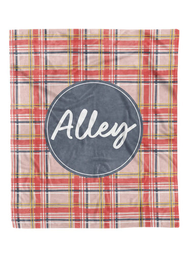 Pretty Plaid Custom Minky Blanket - Elevated Boutique CO