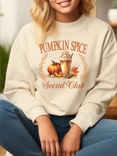 Load image into Gallery viewer, Pumpkin Spice Social Club Graphic Sweatshirt | Multiple Colors - Elevated Boutique CO
