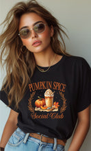 Load image into Gallery viewer, Pumpkin Spice Social Club Graphic Tee | Multiple Colors - Elevated Boutique CO
