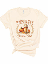 Load image into Gallery viewer, Pumpkin Spice Social Club Graphic Tee | Multiple Colors - Elevated Boutique CO
