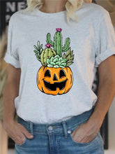 Load image into Gallery viewer, Pumpkin with Cactus Fall Graphic Tee | Multiple Colors - Elevated Boutique CO
