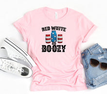 Load image into Gallery viewer, Red White and Boozy Graphic Tee | Multiple Colors - Elevated Boutique CO
