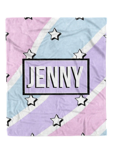 Retro Stars Custom Minky Blanket - Elevated Boutique CO