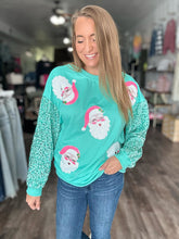 Load image into Gallery viewer, Santa Sparkle Long Sleeve Top - Elevated Boutique CO
