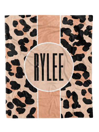 Simple Leopard Custom Minky Blanket - Elevated Boutique CO