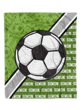 Load image into Gallery viewer, Soccer Action Minky Blanket *Multiple Colors* - Elevated Boutique CO
