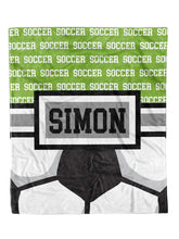 Load image into Gallery viewer, Soccer Zoom Minky Blanket *Multiple Colors* - Elevated Boutique CO
