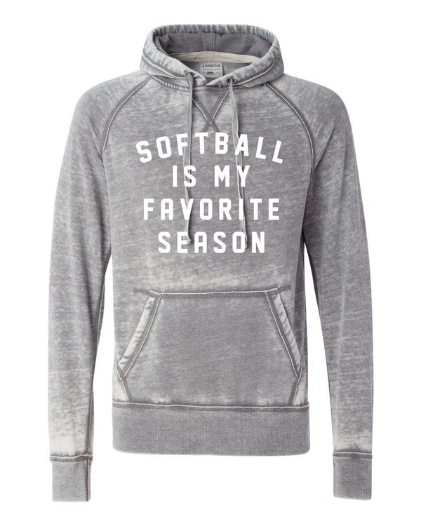Softball is my Favorite Season Vintage Hoodie | Multiple Colors - Elevated Boutique CO
