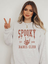 Load image into Gallery viewer, Spooky Babes Club est 1692 Graphic Sweatshirt | Multiple Colors - Elevated Boutique CO
