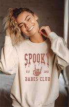 Load image into Gallery viewer, Spooky Babes Club est 1692 Graphic Sweatshirt | Multiple Colors - Elevated Boutique CO
