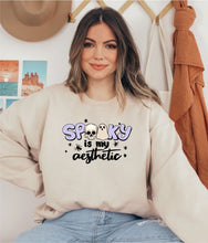 Load image into Gallery viewer, Spooky is my Aesthetic Graphic Sweatshirt | Multiple Colors - Elevated Boutique CO
