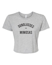 Load image into Gallery viewer, Sunglasses + Mimosas Cropped Tee | Multiple Colors - Elevated Boutique CO
