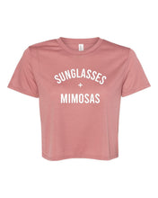 Load image into Gallery viewer, Sunglasses + Mimosas Cropped Tee | Multiple Colors - Elevated Boutique CO
