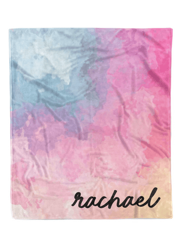 Sunset Watercolor Custom Minky Blanket - Elevated Boutique CO