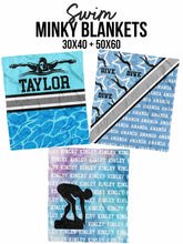 Load image into Gallery viewer, Swim Action Minky Blanket *Multiple Colors* - Elevated Boutique CO
