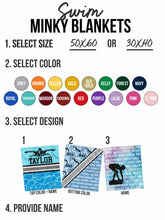 Load image into Gallery viewer, Swim Action Minky Blanket *Multiple Colors* - Elevated Boutique CO
