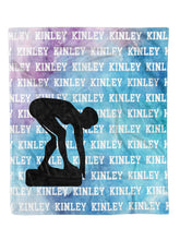 Load image into Gallery viewer, Swim Name Repeat Minky Blanket *Multiple Colors* - Elevated Boutique CO
